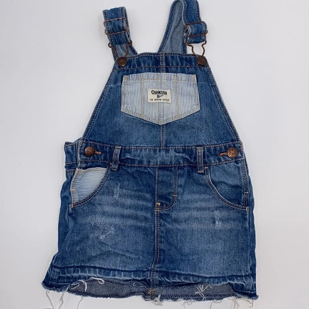 OshKosh B’gosh denim skirt/dress overalls Size 3T